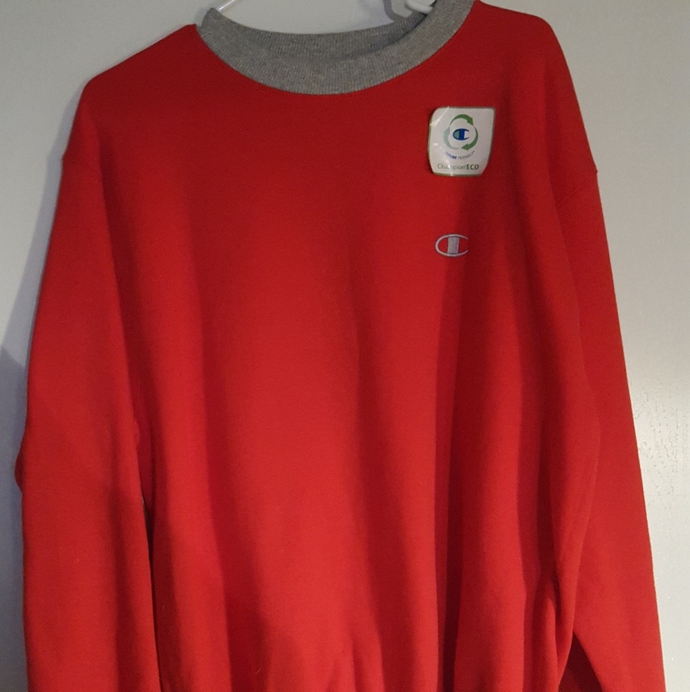 Red CHAMPION crewneck sweater